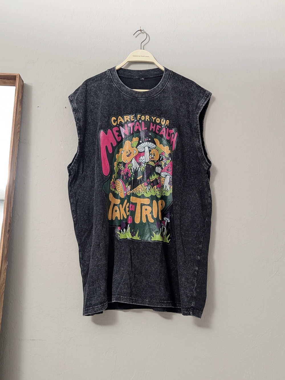 Graphic Mental Health Tank Top - Black - 100% Heavy Cotton